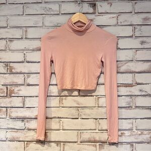 Sunday Best Light Pink Ribbed long sleeve cowl neck